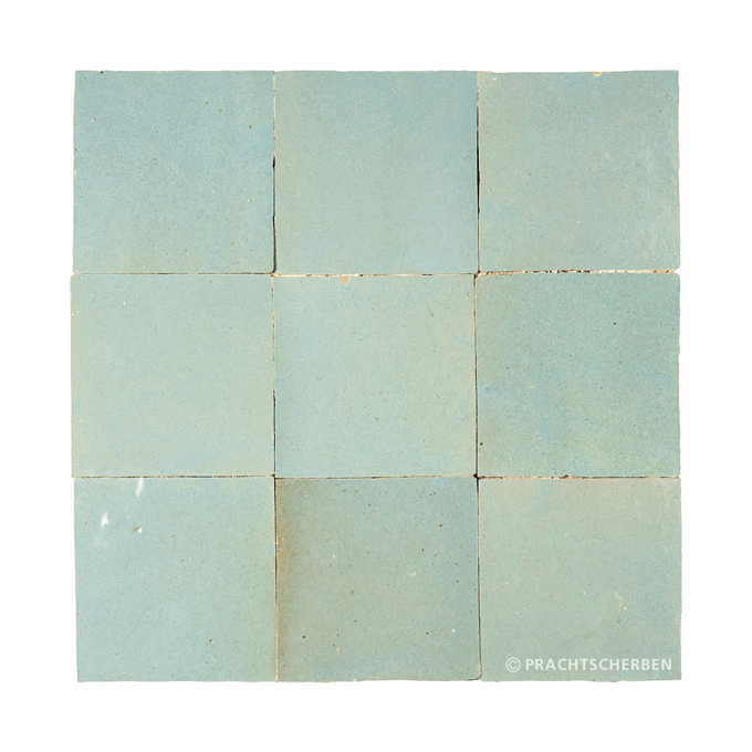 ZELLIGES aus Marokko, glasierte Terracotta, Aqua Bleu Nr. 43 , 10×10 / 1,0 cm, Preis: 140,00 € / m² *