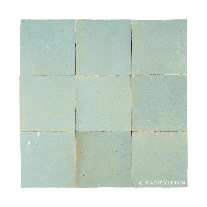 ZELLIGES aus Marokko, glasierte Terracotta, Aqua Bleu Nr. 43 , 10×10 / 1,0 cm, Preis: 149,00 € / m² *