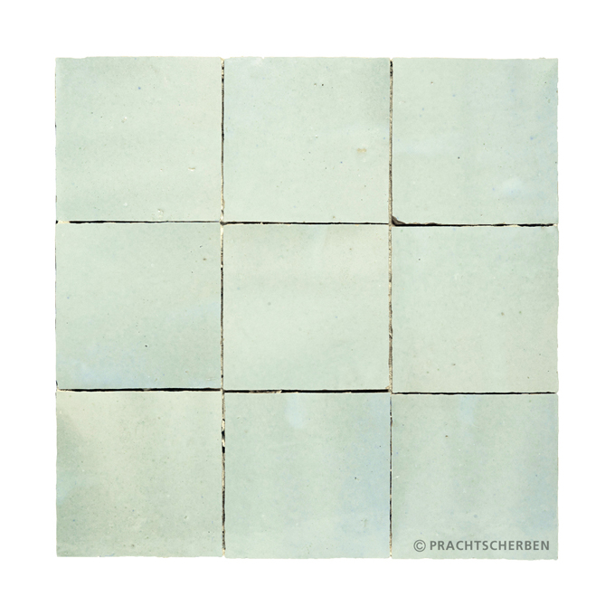 ZELLIGES aus Marokko, glasierte Terracotta, Aqua Clair Nr. 31 , 10×10 / 1,0 cm, Preis: 140,00 € / m² *