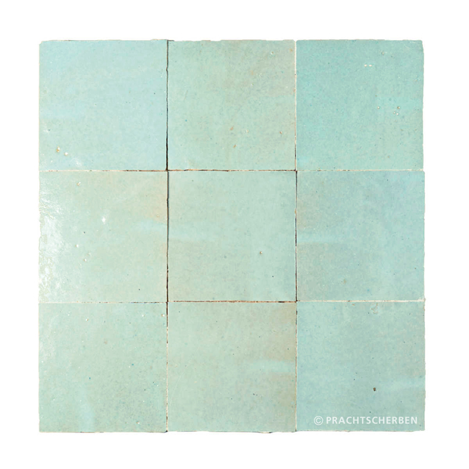 ZELLIGES aus Marokko, glasierte Terracotta, Aqua Vert Nr. 21 , 10×10 / 1,0 cm, Preis: 149,00 € / m² *