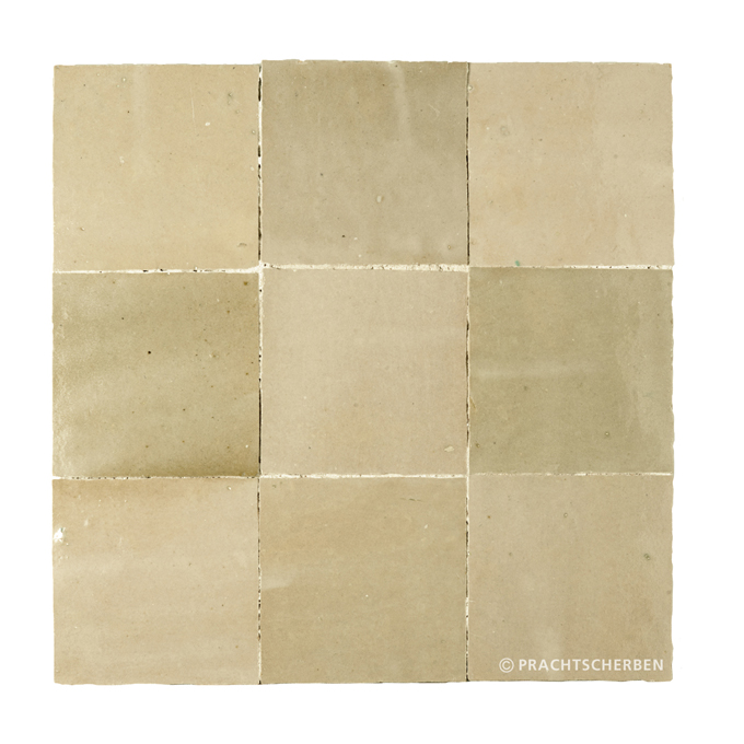 ZELLIGES aus Marokko, glasierte Terracotta, Beige Gris Nr. 34 , 10×10 / 1,0 cm, Preis: 149,00 € / m² *
