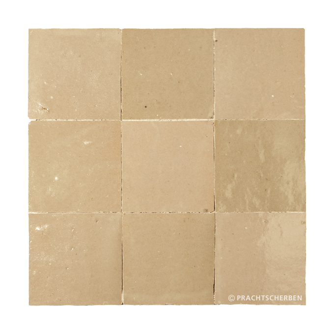 ZELLIGES aus Marokko, glasierte Terracotta, Beige Nr. 23 , 10×10 / 1,0 cm, Preis: 149,00 € / m² *