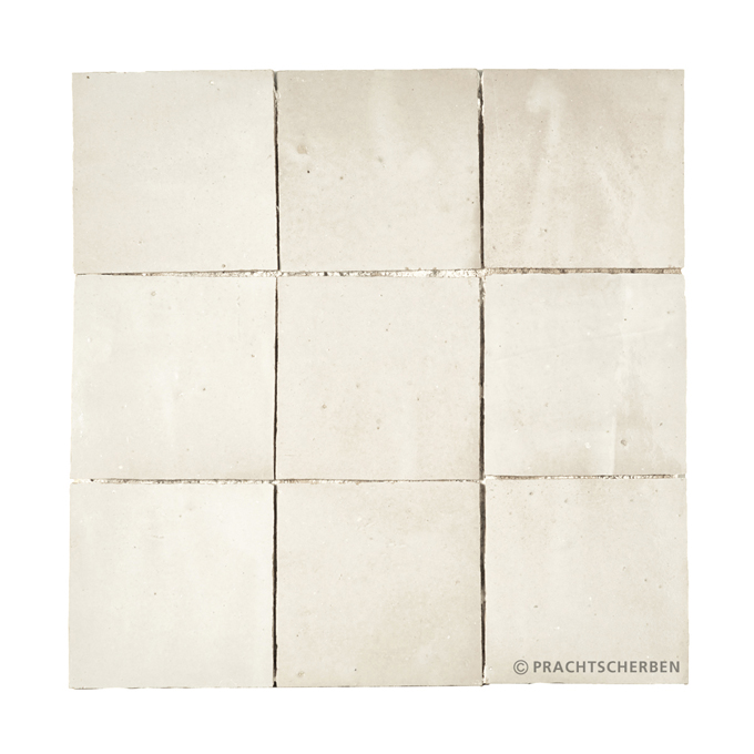 ZELLIGES aus Marokko, glasierte Terracotta, Blanc Natur Nr. 11 , 10×10 / 1,0 cm, Preis: 149,00 € / m² *