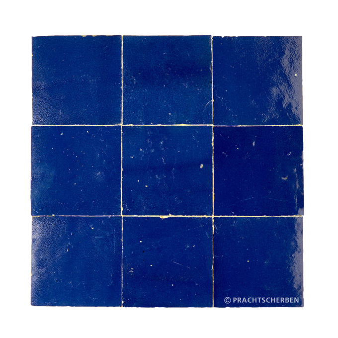 ZELLIGES aus Marokko, glasierte Terracotta, Bleu Cobalto Nr. 05 , 10×10 / 1,0 cm, Preis: 149,00 € / m² *