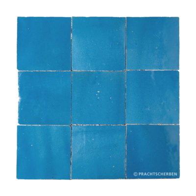 ZELLIGES aus Marokko, glasierte Terracotta, Bleu Nr. 04 , 10×10 / 1,0 cm, Preis: 140,00 € / m² *