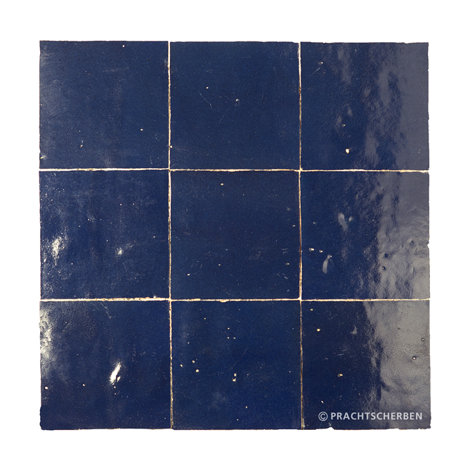 ZELLIGES aus Marokko, glasierte Terracotta, Bleu Nuit Nr. 27 , 10×10 / 1,0 cm, Preis: 149,00 € / m² *