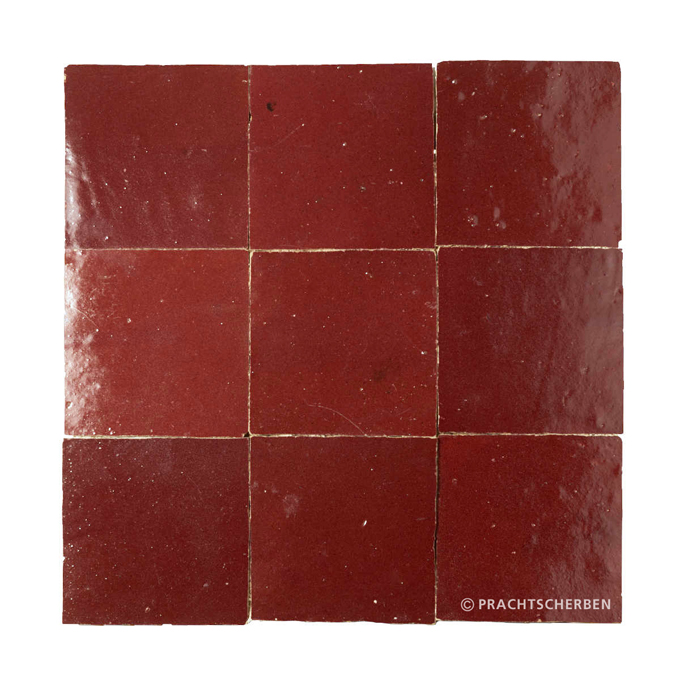 ZELLIGES aus Marokko, glasierte Terracotta, Bordeaux Nr. 03 , 10×10 / 1,0 cm, Preis: 149,00 € / m² *