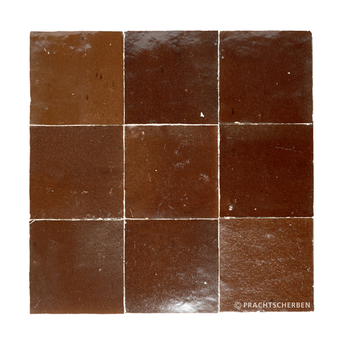 ZELLIGES aus Marokko, glasierte Terracotta, Chocolate Nr. 17 , 10×10 / 1,0 cm, Preis: 140,00 € / m² *