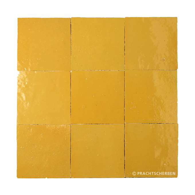 ZELLIGES aus Marokko, glasierte Terracotta, Jaune Nr. 06 , 10×10 / 1,0 cm, Preis: 149,00 € / m² *