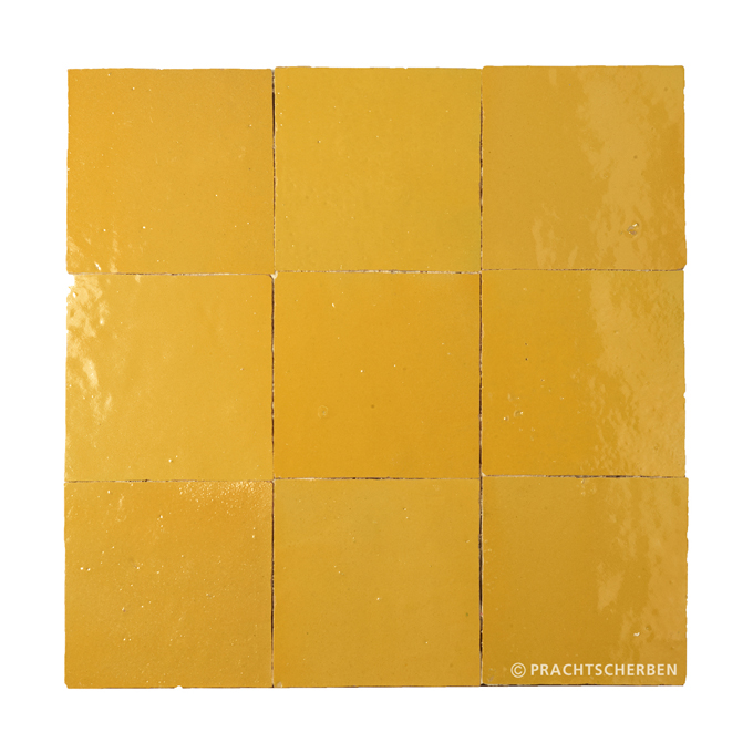 ZELLIGES aus Marokko, glasierte Terracotta, Jaune Nr. 06 , 10×10 / 1,0 cm, Preis: 140,00 € / m² *