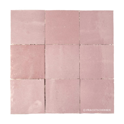 ZELLIGES aus Marokko, glasierte Terracotta, New Pink Nr. 35 , 10×10 / 1,0 cm, Preis: 140,00 € / m² *