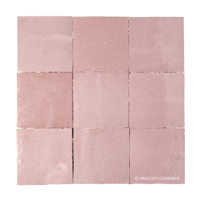 ZELLIGES aus Marokko, glasierte Terracotta, New Pink Nr. 35 , 10×10 / 1,0 cm, Preis: 149,00 € / m² *