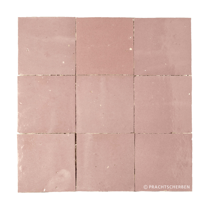 ZELLIGES aus Marokko, glasierte Terracotta, Rose Clair Nr. 19 , 10×10 / 1,0 cm, Preis: 149,00 € / m² *