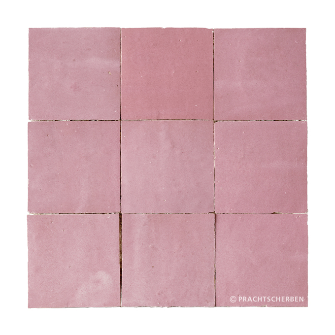 ZELLIGES aus Marokko, glasierte Terracotta, Rose Mauve Nr. 22 , 10×10 / 1,0 cm, Preis: 149,00 € / m² *