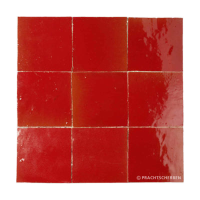 ZELLIGES aus Marokko, glasierte Terracotta, Rouge Nr. 28 , 10×10 / 1,0 cm, Preis: 140,00 € / m² *