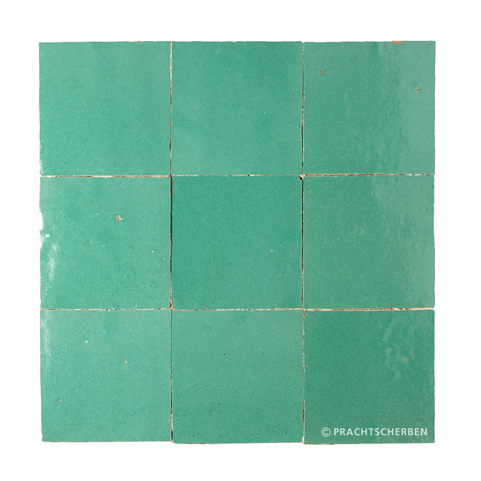 ZELLIGES aus Marokko, glasierte Terracotta, Turquoise Nr. 07 , 10×10 / 1,0 cm, Preis: 140,00 € / m² *