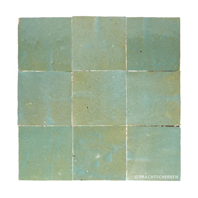 ZELLIGES aus Marokko, glasierte Terracotta, Vert Gris Nr. 26 , 10×10 / 1,0 cm, Preis: 140,00 € / m² *