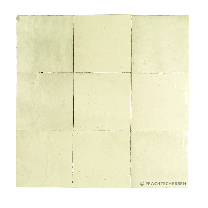 ZELLIGES aus Marokko, glasierte Terracotta, Vert Tilleul Nr. 41 , 10×10 / 1,0 cm, Preis: 149,00 € / m² *