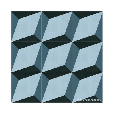 Serie GEO, Cube Azul Feinsteinzeug 20×20 / 0,9 cm (R10), Preis: 81,00 € / m² *