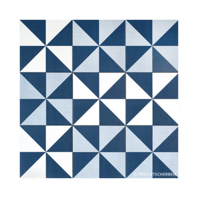 Serie GEO, Molino Azul & Blanco Feinsteinzeug 20×20 / 0,9 cm (R10), Preis: 81,00 € / m² *